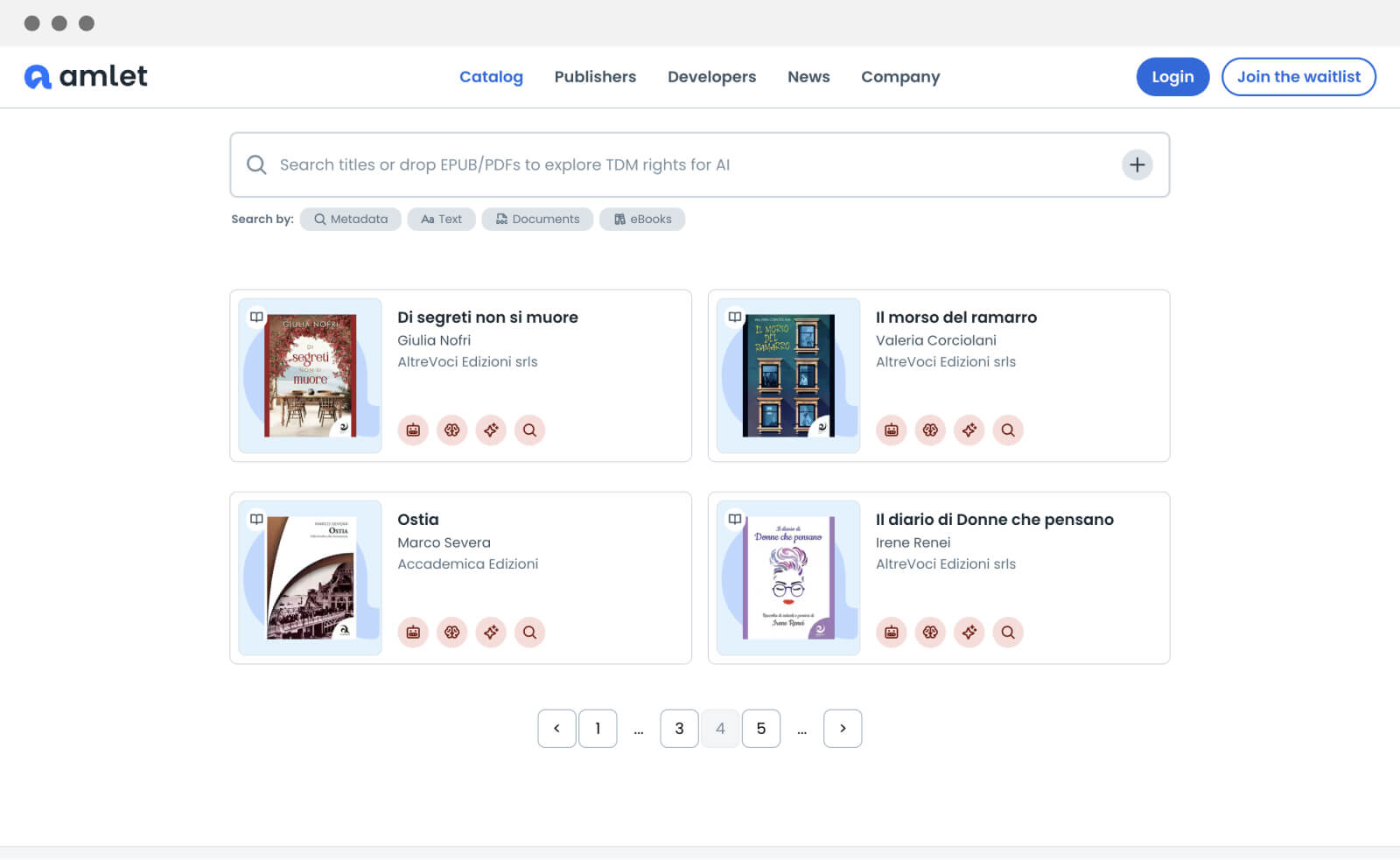 amlet catalog screen